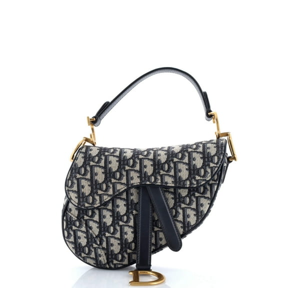 Pre-Owned Saddle Handbag Oblique Canvas Mini By Rebag