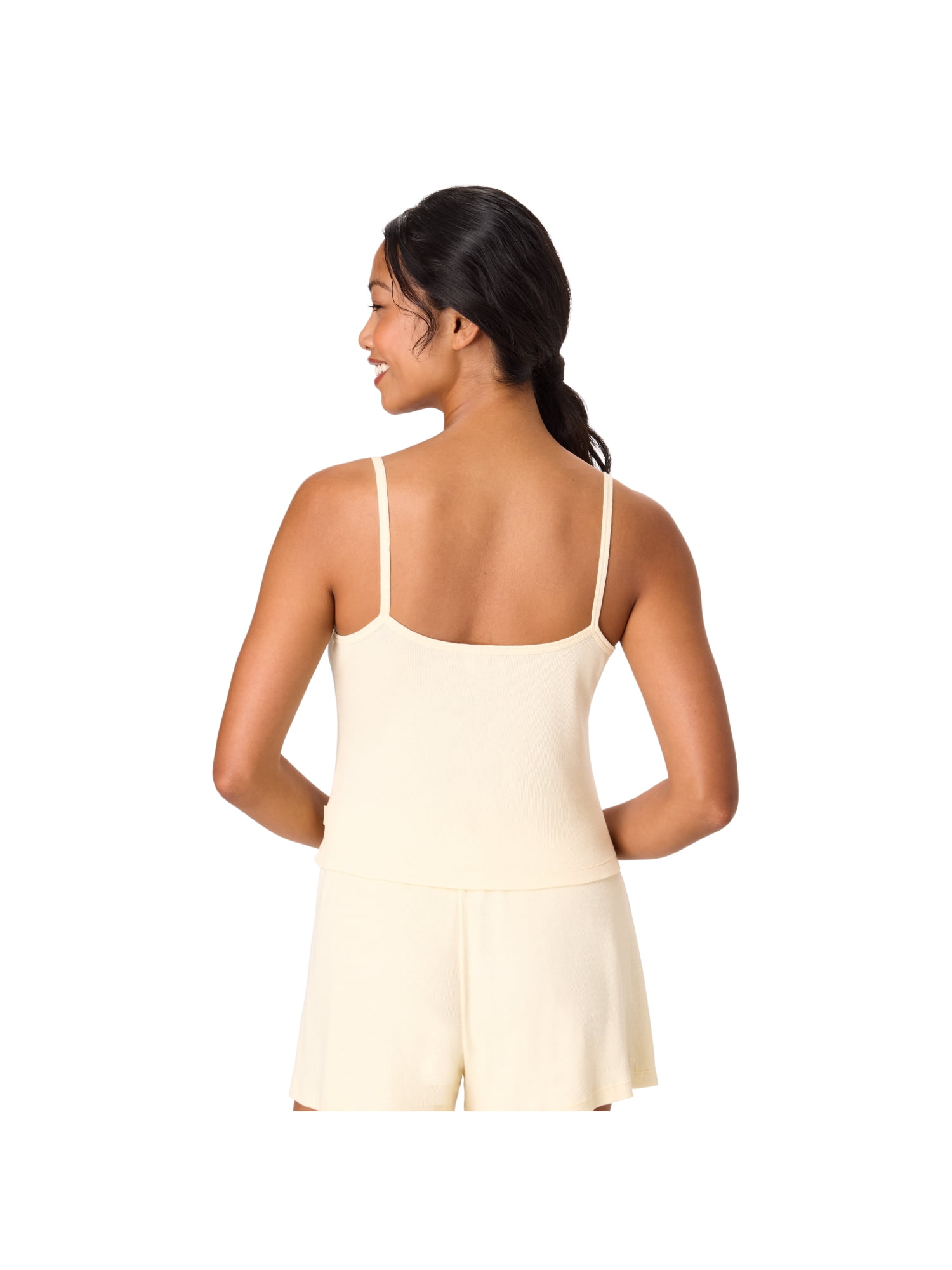 Hanes Originals Women's SuperSoft Comfywear Rib Sleep Crop Cami, Sizes S to 2X