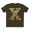 Army, variant on Letter X Graphic Design Tee Unisex 100 Cotton With Antique Gold Letters Artwork T-Shirt