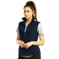 thumbnail image 3 of Ladies Polar Fleece Vest Sweater No Sleeve Casual Solid Zip Front Jacket Large, 3 of 4