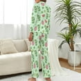 thumbnail image 3 of Top-kevin Wine Glasses Hearts Music Stars Women's Long-Sleeve Shirt And Full-Length Bottom Pajama Set, 3 of 12