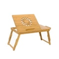 thumbnail image 2 of UWR-Nite Bamboo Bed Tray Table and Laptop Desk Tilting Surface for Reading, Tablets, Serving, and Eating Food, Lap Desk with Adjustable Legs for Kids, Adults, 2 of 6