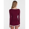 thumbnail image 3 of No Boundaries Sleep Lace Top with Long Sleeves, Women’s XXS-3X, 3 of 5