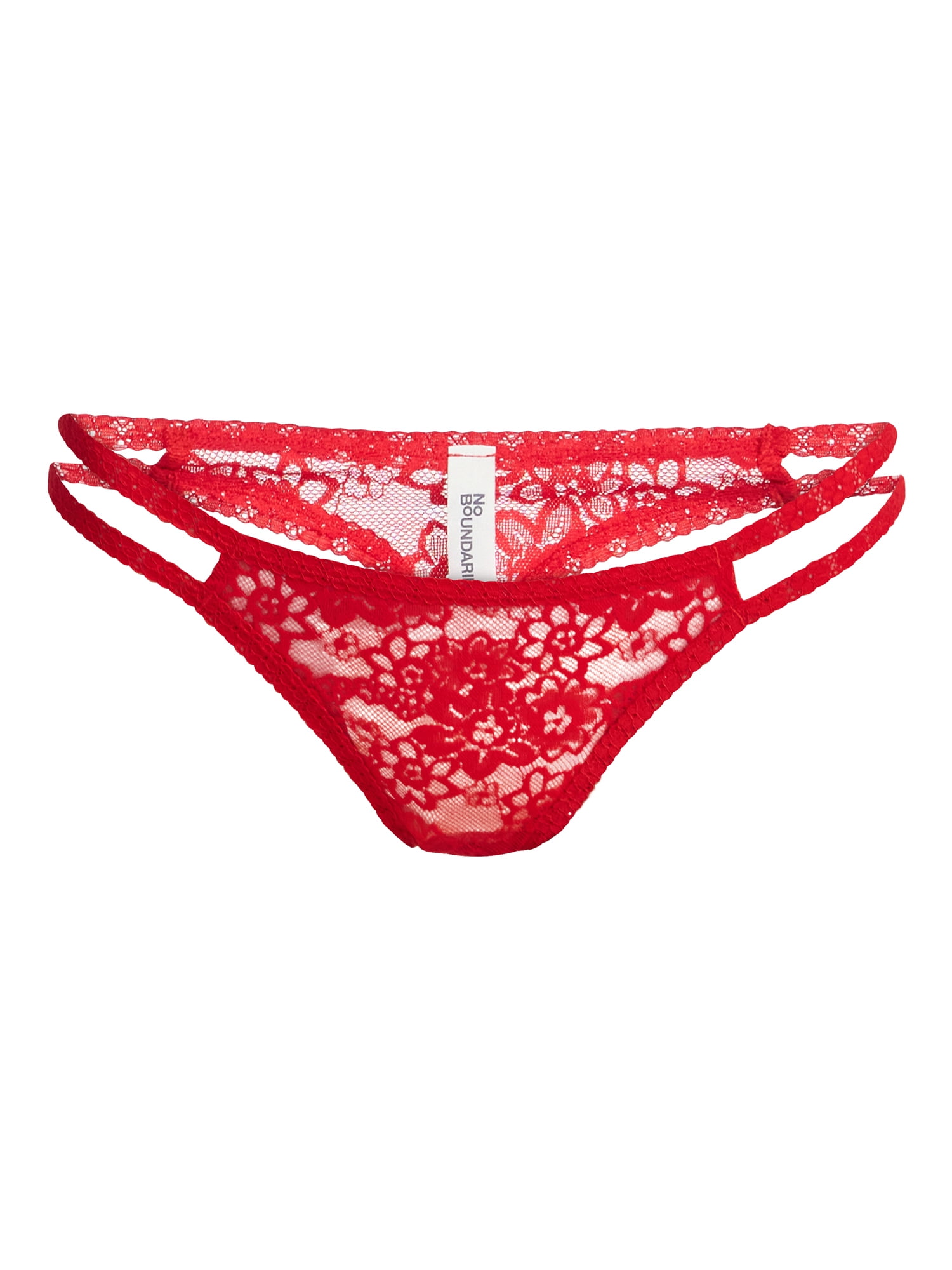 No Boundaries Strappy Lace Thong Panties, 3-Pack, Women's XS-XXXL