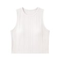 thumbnail image 3 of WHEANG 2026 New Ribbed Sleeveless Tank Top for Women High Neck Slim Fit Basic Blouse Daily Outfits Casual Vest Shirts Keeps Cool All-Day Comfort Summer Tops for Women(Color White Size 2XL), 3 of 5