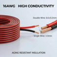 thumbnail image 4 of Cable Wire Ktoyeang 16 AWG 15 m Rojo y Negro de 2 Conductores, 4 of 7