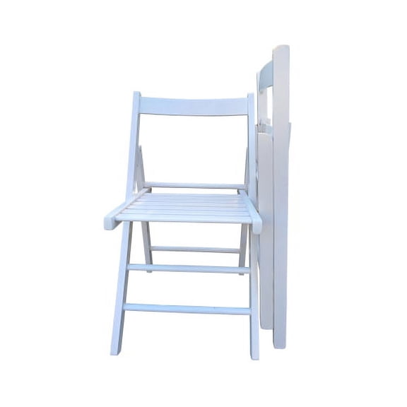 Knubmt Set of 2 Wood Side Chair Dining Chair Folding Chair for Home, Living Room, White
