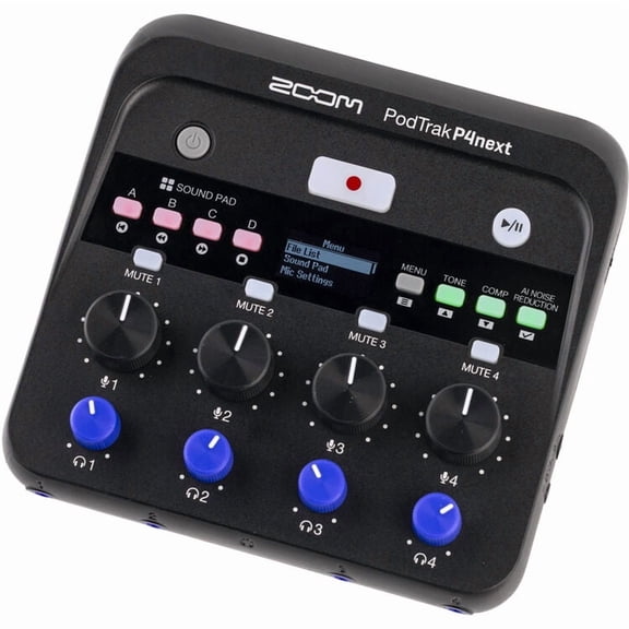 Zoom PodTrak P4next Portable Multitrack Podcast Recorder