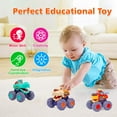 thumbnail image 4 of Toy Cars OCATO Monster Trucks para niños de 1 a 3 años con 3 coches, 4 of 7
