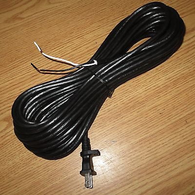 Vacuum Clip - 50' Black Fit All 17 Guage 2 Wire Upright Vacuum Cleaner Power Cord w/ Cord Clip