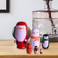 thumbnail image 6 of Darzheoy 5pcs Handmade Wooden Animal Nesting Dolls, Santa Claus & Snowman, Traditional Russian Matryoshka Gift, 6 of 8