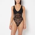 thumbnail image 1 of Afterglow Lace Bodysuit with Removable Pads in Tuexdo Black, 1 of 5