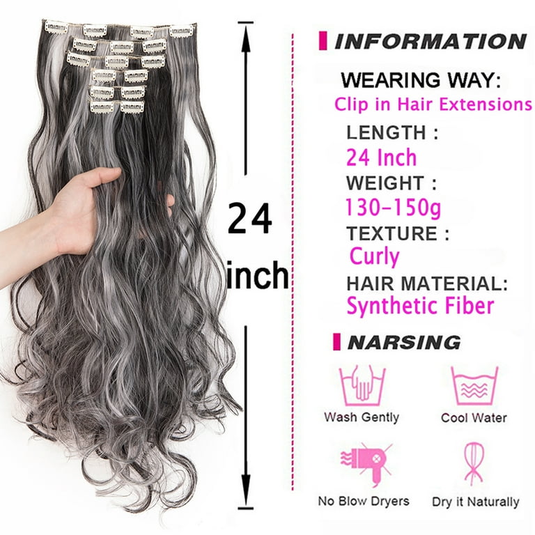 Clip In Long Straight Synthetic Hair Extension