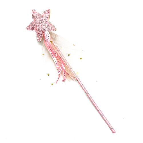AkoaDa Star Wand Christmas Girls Costume Props Angel Fairy Wands Sticks for Birthday Wedding Party Cosplay Favors Role Play Toys