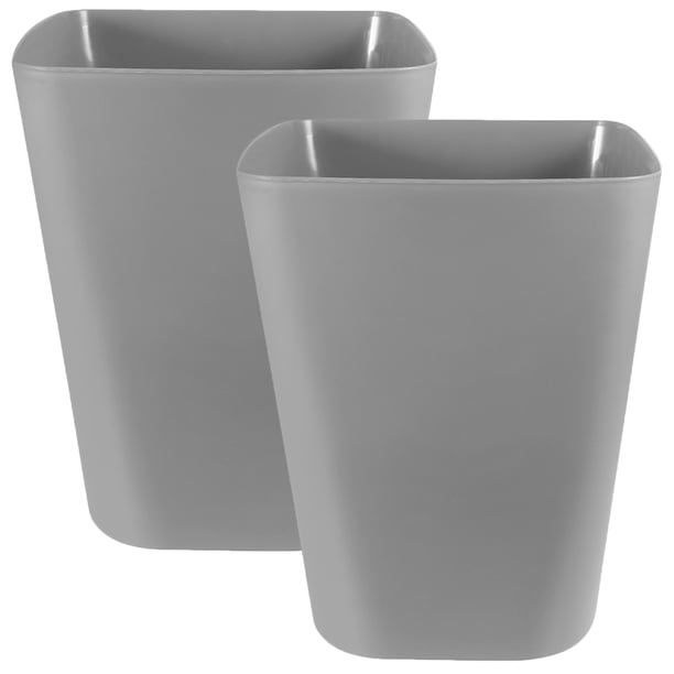 2 botes de basura de gran capacidad, sencillos, para cocina, baño y oficina.