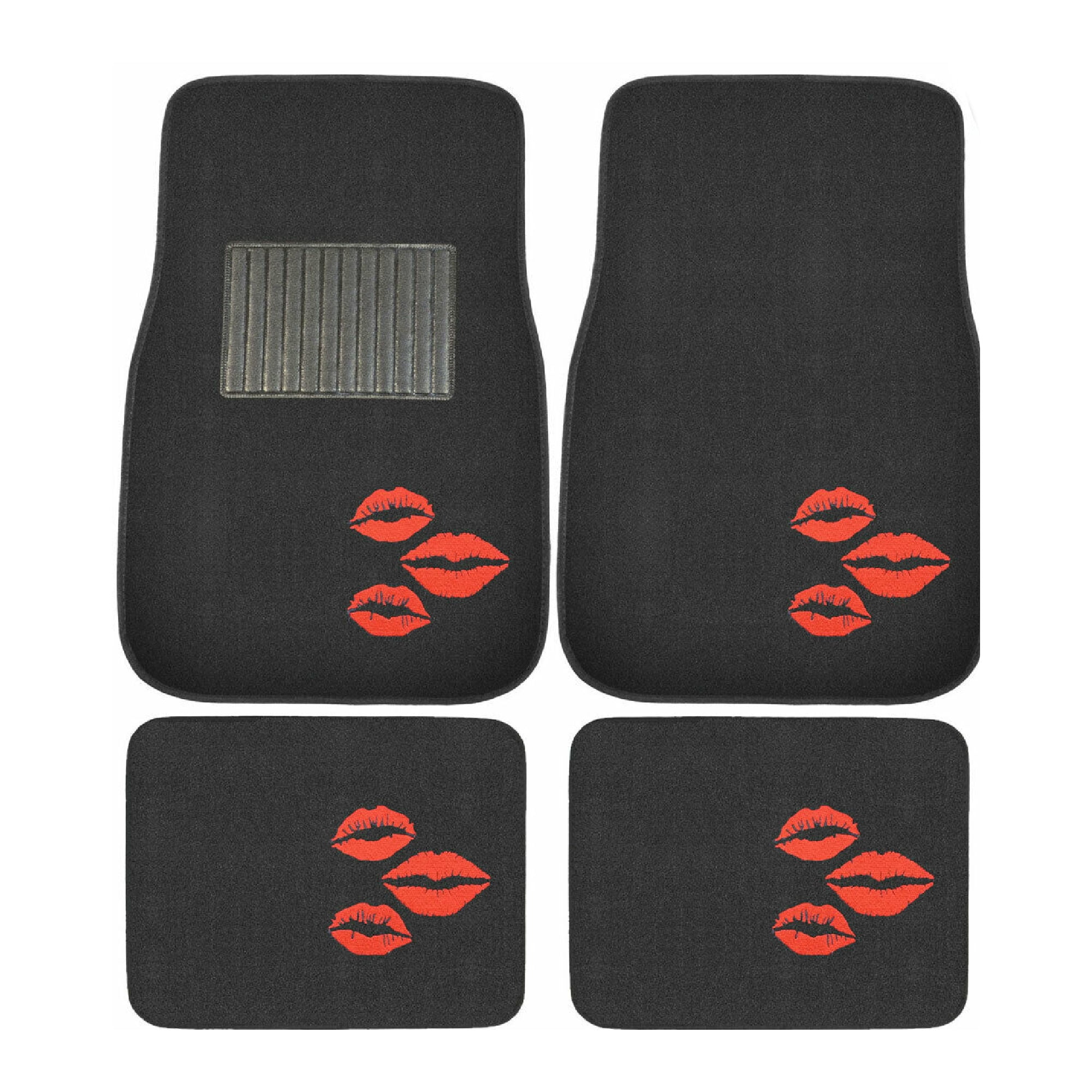 Betty Boop Kisses Red Lips 4 Piece Carpet Floor Mats for Car, Truck