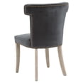 thumbnail image 3 of Dining Chair with Sculpted Wingback and Nailhead Trim, Black, 3 of 5