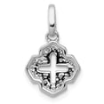 thumbnail image 3 of Real 14kt White Gold 1/10ct. Diamond Fancy Cross Pendant; for Adults and Teens; for Women and Men, 3 of 4