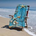 thumbnail image 4 of PHYHOO Summer Sea Starfish Oversized Quick Dry Microfiber Beach Towel Beach Ocean Starfish Lightweight Sand Free Towel Super Soft &amp; Absorbent for Travel Swimming Sports 30x60in, 4 of 8