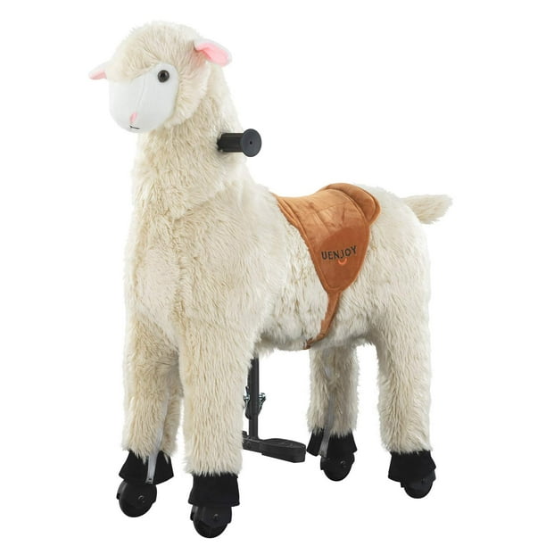 Kids Ride on Alpaca Toy, Mechanical Walking Action Animal for Children 4 to 9 Years, No Battery, No Electricity, Weight Capacity 165LBS, Medium Size - Kids Ride on Alpaca Toy, Mechanical Walking Action Animal for Children 4 to 9 Years, No Battery, No Electricity, Weight Capacity 165LBS, Medium Size -