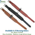 thumbnail image 3 of DowgClub | Genuine Leather Dog Collar with Riveted Spikes | Saddle Grade, Full Grain, Heavy Duty | Comfortable, Cushion Padding Inside, Strong | Best for Medium, Large, XL Breeds, 3 of 7