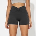 thumbnail image 4 of ZUKMRJPC Womens V-Front Ruched Yoga Shorts Elastic High Waist Seamless Workout Biker Shorts 2026 Summer Athletic Shorts for Running Gym, 4 of 5
