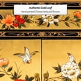 thumbnail image 5 of Red Lantern Gold Lacquer Slant Sideboard - Birds and Flowers, 5 of 7
