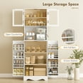 thumbnail image 4 of 71" Kitchen Pantry Cabinet, Kitchen Hutch with 8 Door Shelves, White, 4 of 10
