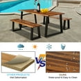 thumbnail image 6 of Gymax Picnic Table Set Acacia Wood 3 Piece Table Bench Outdoor Patio, 6 of 9