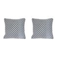 thumbnail image 4 of Cotton Handwoven Cushion Checkered Black - Set of 2, 4 of 4