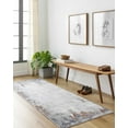thumbnail image 4 of Hauteloom Bitton Living Room, Bedroom Area Rug - Modern - Gray, Red - 2'7" x 5', 4 of 9