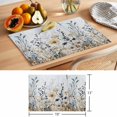 thumbnail image 6 of Vintage Floral Spring Placemats Set of 6 Farmhouse Botanical Blooms Place Mats Indoor Wipeable Table Mats Washable Cloth Dining Table Placemats for Kitchen Holiday Party Home Decor 13x19 Inch, 6 of 9