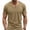 #Khaki, variant on DPTALR Men's Fashion Casual Solid Color V-Neck Short Sleeve Breathable T-Shirt,Blue, S