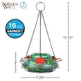 thumbnail image 3 of Comedero para colibríes Nature's Way GHF7 de vidrio soplado a mano con LED, 3 of 7