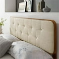 thumbnail image 5 of Modway Collins Tufted King Fabric and Wood Headboard in Walnut/Beige, 5 of 9