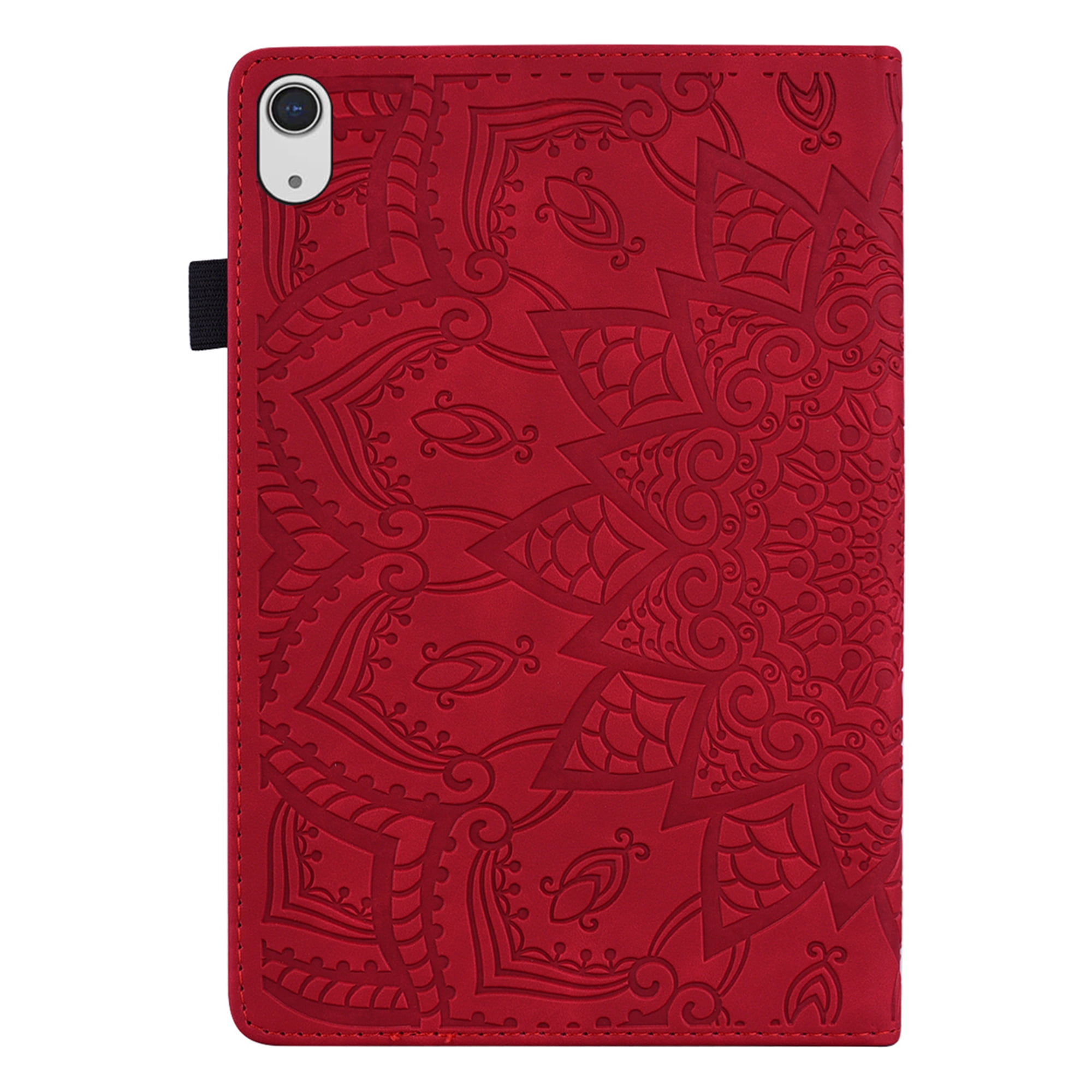 K-Lion for Apple iPad 10th Generation Folio Flip Case, 2022 iPad 10.9 Inch Case with  Pencil Holder & Card Holder Slots,Luxury PU Leather Shockproof Stand Slim Shell Cover for iPad A2757 A2777,Red