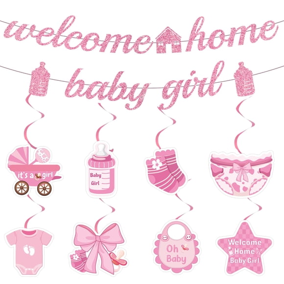 Set de decoración UGUHHKUY Welcome Home Baby Girl, 10 unidades