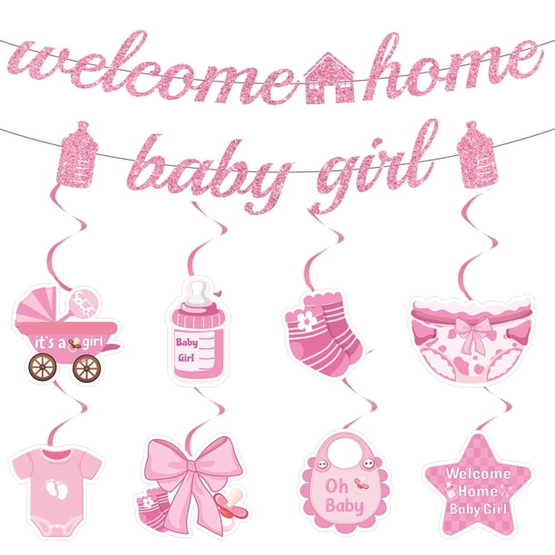 Set de decoración UGUHHKUY Welcome Home Baby Girl, 10 unidades