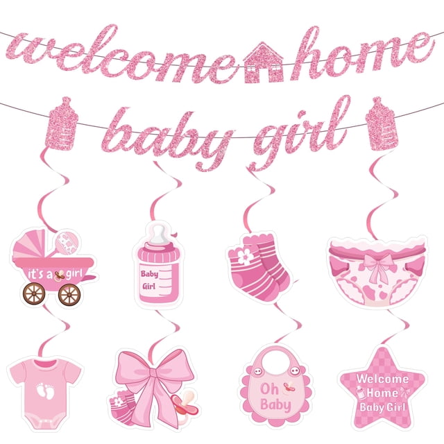 Set de decoración UGUHHKUY Welcome Home Baby Girl, 10 unidades