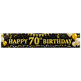 thumbnail image 2 of Glittery Golden Happy 70th Birthday Banner with Balloons Streamers and Stars Background Decoration for Birthday Party Celebrations Photography Props Party Supplies, 2 of 7