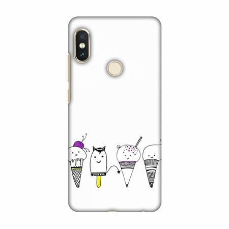 Pro Ice Pitchers Kit - Xiaomi Redmi Note 5 Pro Case - Ice Cream Anyone?, Hard Plastic Back Cover, Slim Profile Cute Printed Designer Snap on Case with Screen Cleaning Kit