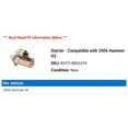 thumbnail image 2 of Starter - Compatible with 2006 Hummer H3, 2 of 2