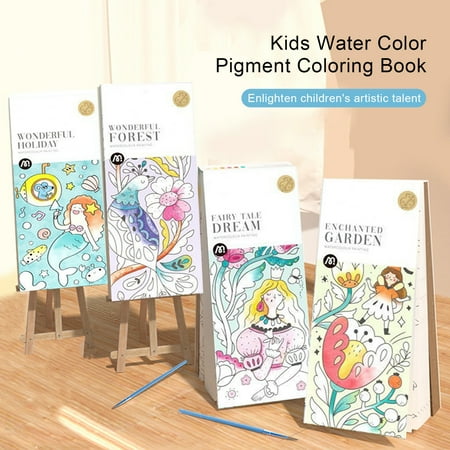 

Riguas 1 Set Picture Book DIY Improve Hands-on Skills Child Early Education Toy Art Supplies Children Colorful Watercolor Graffiti Book for School