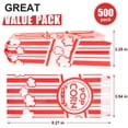 thumbnail image 2 of Bolsas de papel para palomitas Sudaya, 500 unidades, 30 ml, vintage, rojas y blancas, 2 of 7