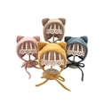 thumbnail image 5 of Douhoow Baby Hat Bonnet Infant Winter Warm Earflap Cap Cat Ears Beanie Hat, 5 of 9