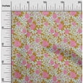 thumbnail image 1 of oneOone Polyester Lycra Fabric Leaves & Floral Artistic Print Sewing Fabric BTY 56 Inch Wide, 1 of 4