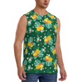 thumbnail image 2 of Pofeuu Tropical Fruit Print Men's Muscle T-Shirt, Sleeveless, Muscle Tank, Classic Muscle Tee Top For Men Casual Sleeveless Muscle T-Shirt Trendy Clothes-Medium, 2 of 7