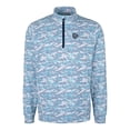 thumbnail image 2 of Men's Cutter & Buck Light Blue Lehigh Valley IronPigs Traverse Camo Print Stretch Quarter-Zip Pullover Top, 2 of 3