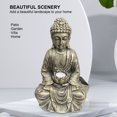 thumbnail image 3 of Estatua de Buda ANGGREK de resina con luz solar para jardín 20x16x25cm, 3 of 8