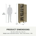 thumbnail image 5 of Ameriwood Home Wimberly Tall 1-Door Cabinet, Natural with Faux Rattan, 5 of 17